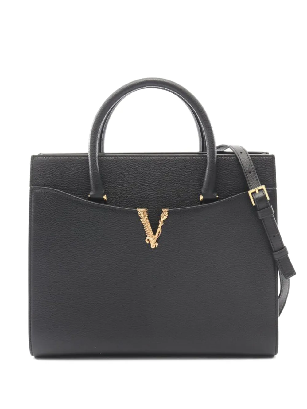 Versace Pre-Owned 2010s Virtus leather tote bag - Nero