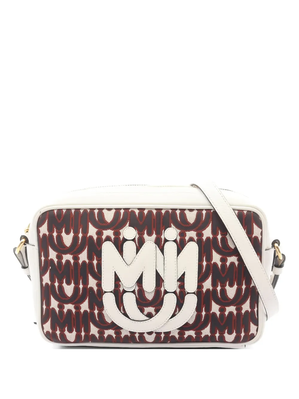 Miu Miu Pre-Owned 2000s logo jacquard shoulder bag - Bianco