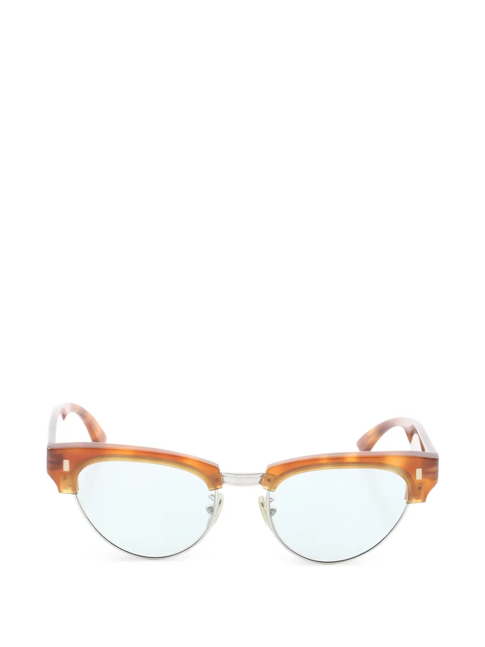 Celine Pre-Owned 2020s half-rim cat-eye sunglasses - Marrone