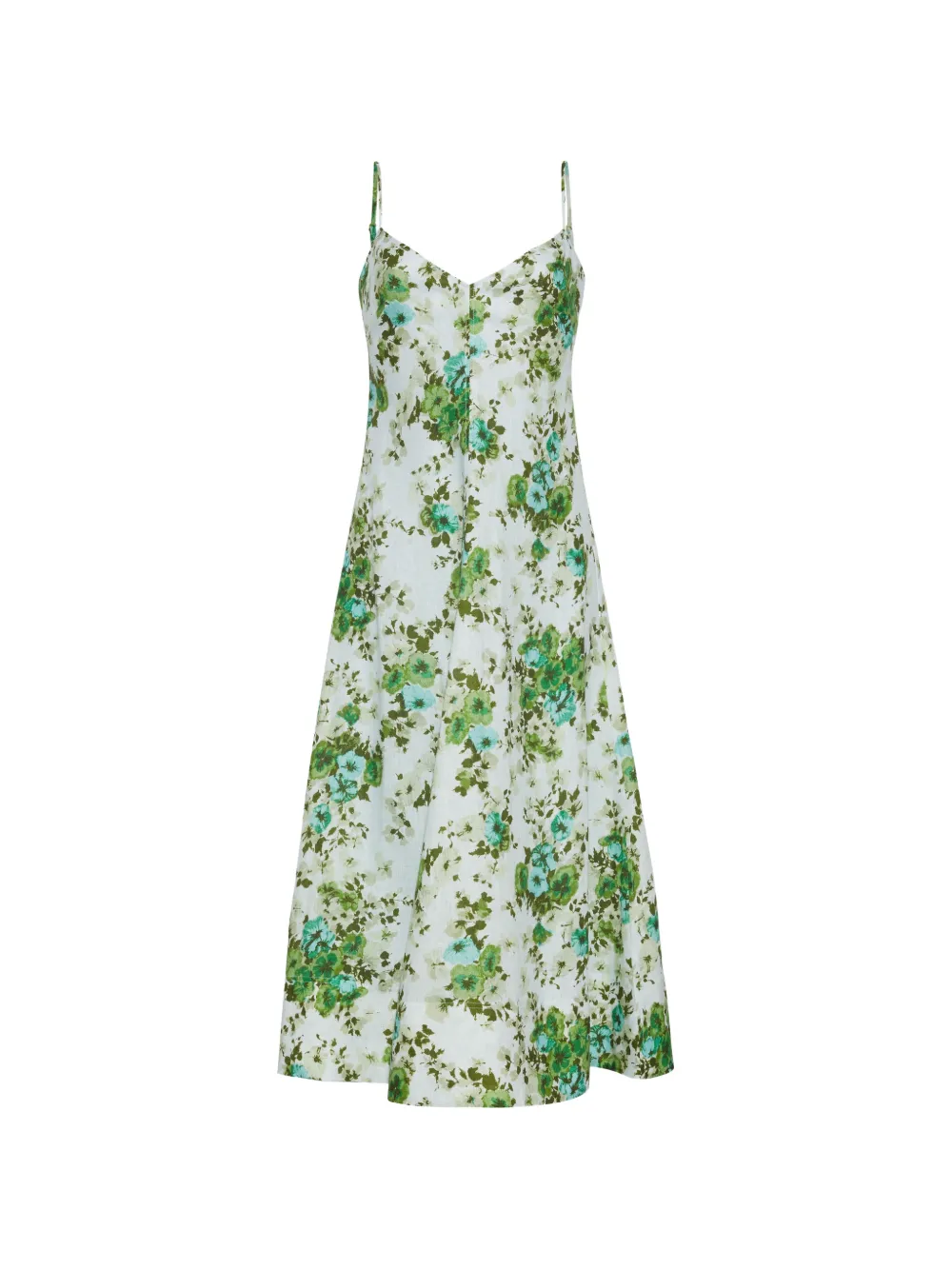Cara Cara Mae floral-pattern midi dress - Bianco