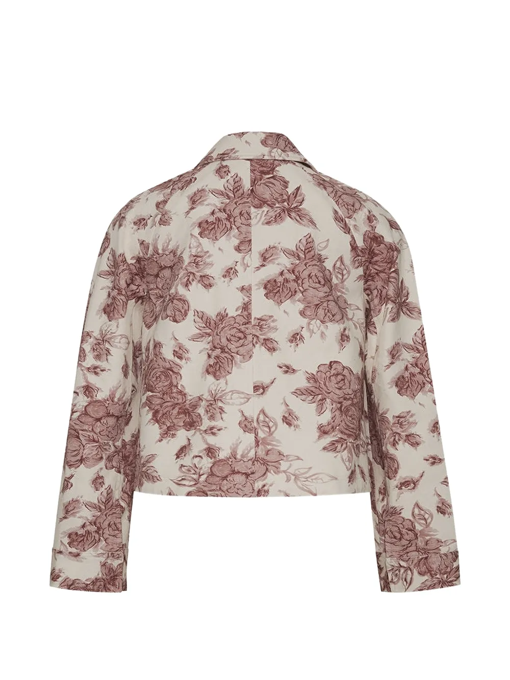  Cara Cara Floral-print Cropped Jacket - Neutrals 
