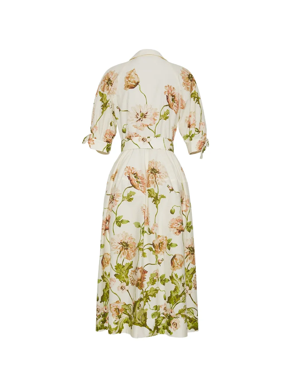 Cara Caro midi-jurk met ceintuur Beige
