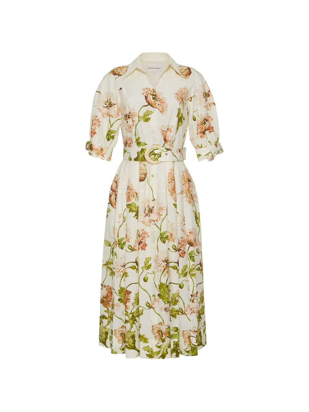 Cara Cara Caro belted midi dress - Toni neutri