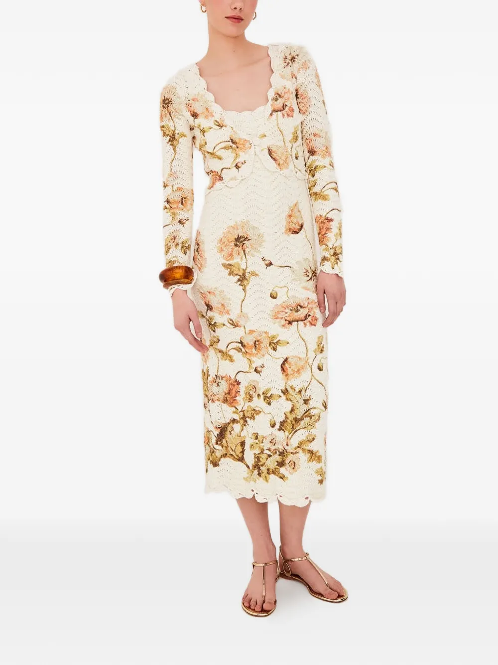Sally Floral-Pattern Cardigan