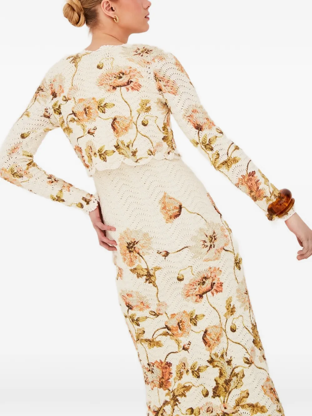 Sally Floral-Pattern Cardigan