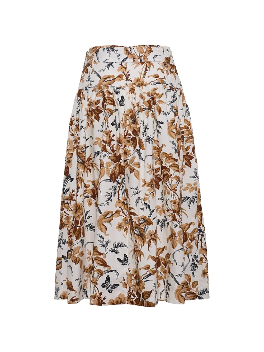  Cara Cara Jiya Floral Midi Skirt - Neutrals 