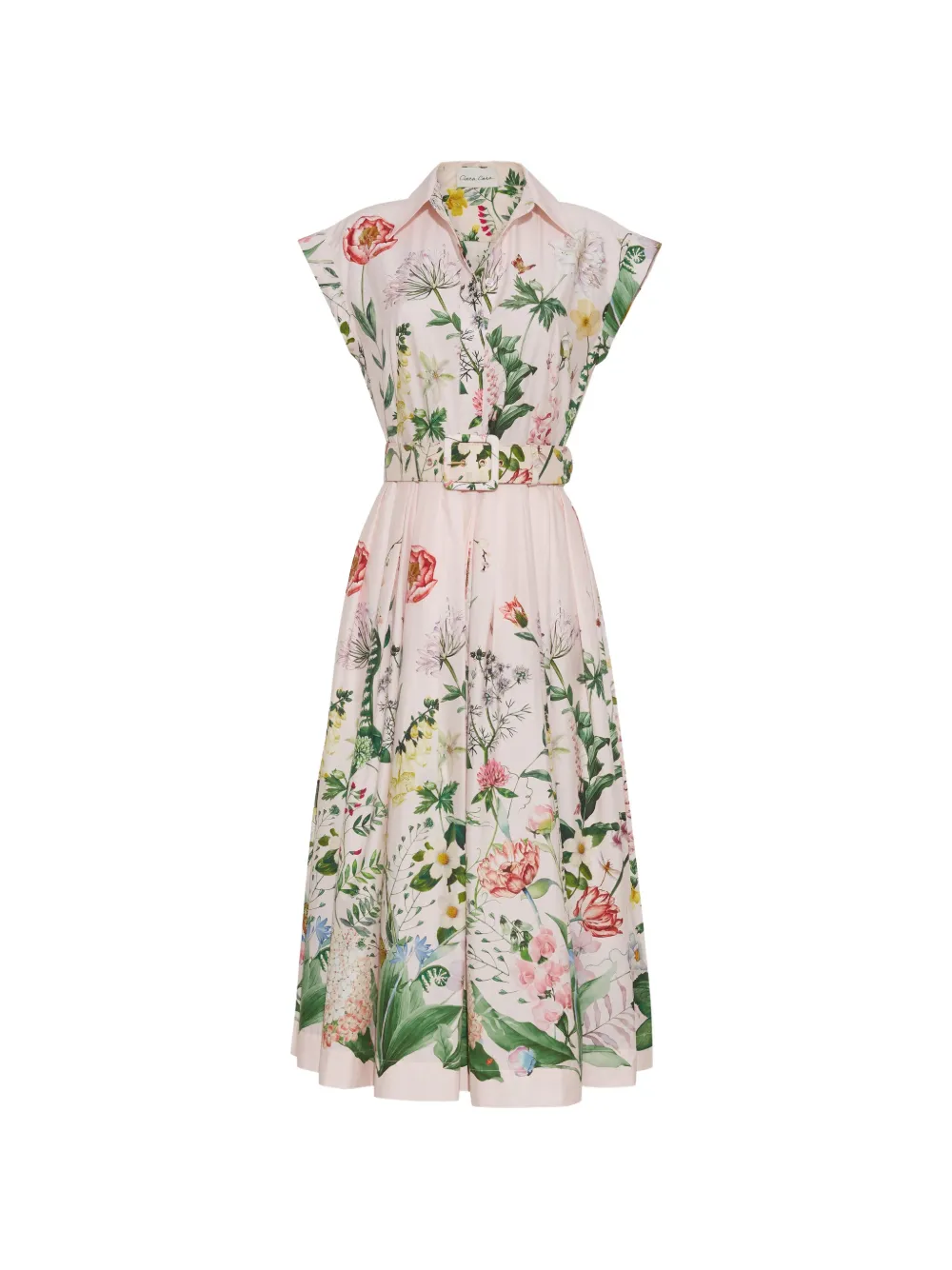 Cara Cara Abito midi Octavia con cintura - Rosa