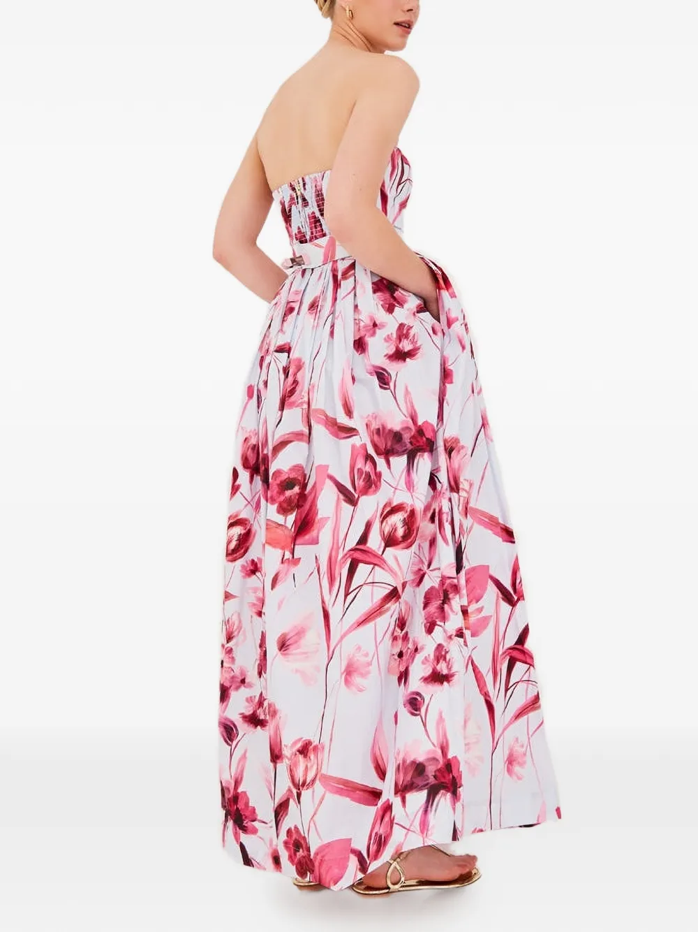  Cara Cara Greenfield Belted Maxi Dress - Blue 