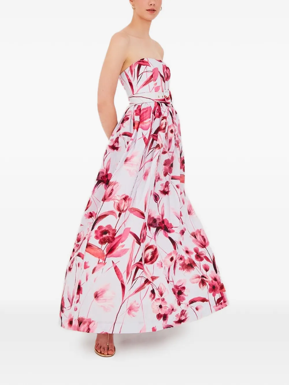  Cara Cara Greenfield Belted Maxi Dress - Blue 