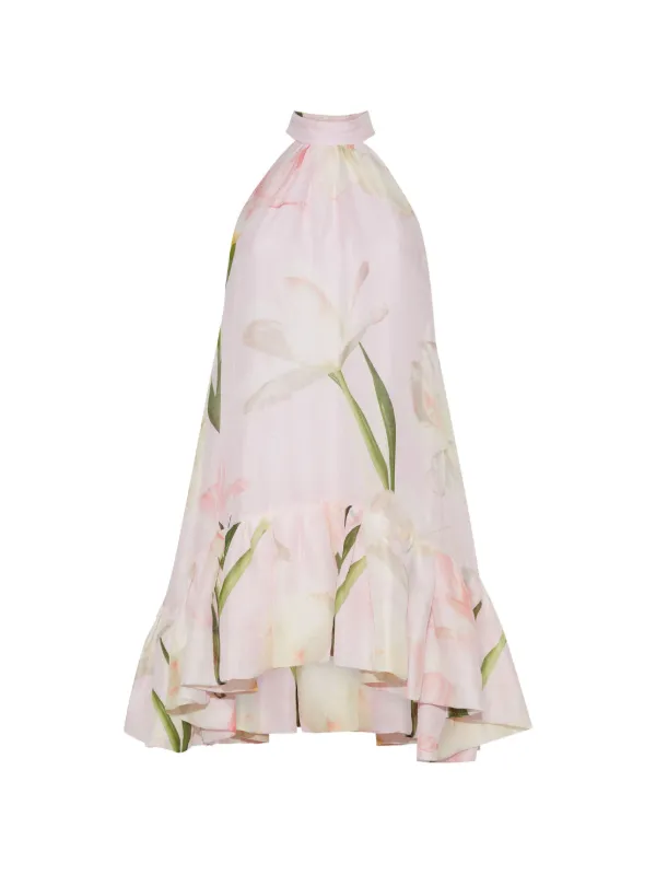 cara cara pink dress CARA CARA Nicola Midi Dress in Tropical Harvest Pink