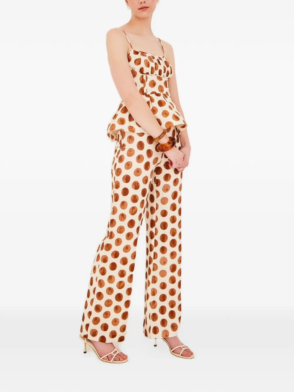  Cara Cara Sunflower Polka-dot-pattern Trousers - Neutrals 