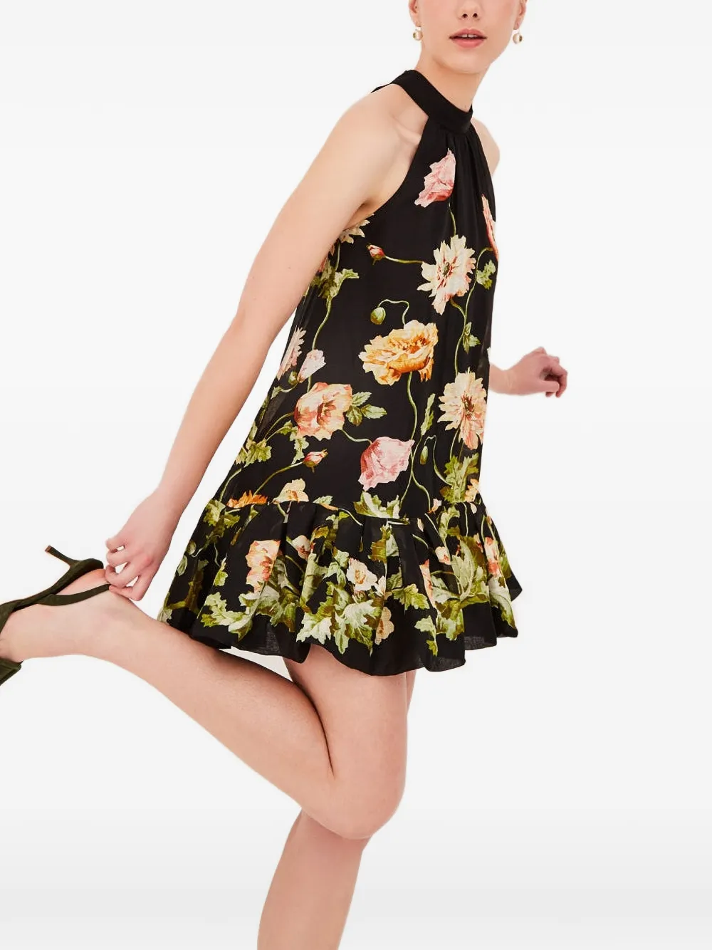  Cara Cara Arca Halterneck Mini Dress - Black 