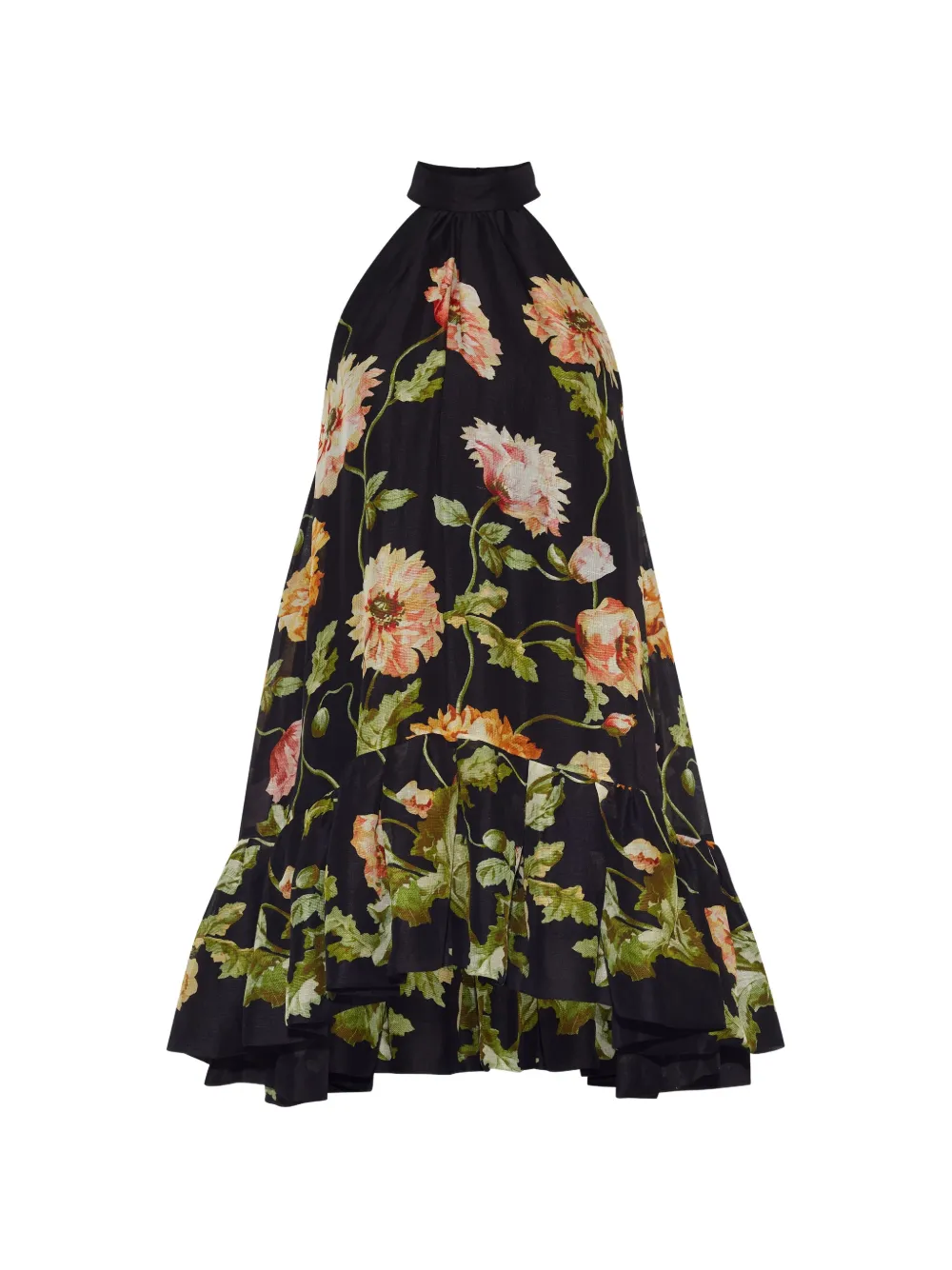 Cara Cara Arca halterneck mini dress - Nero