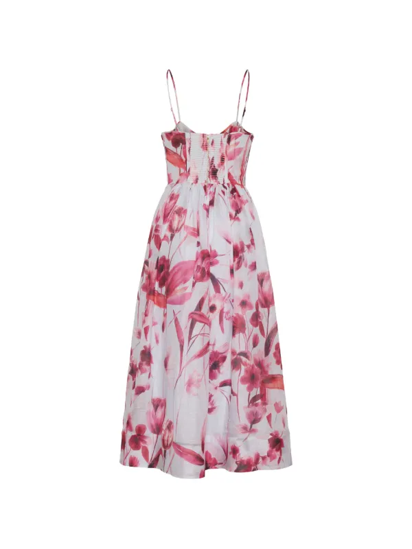 cara cara pink floral dress Cara Cara Alba floral-print Midi Dress | White
