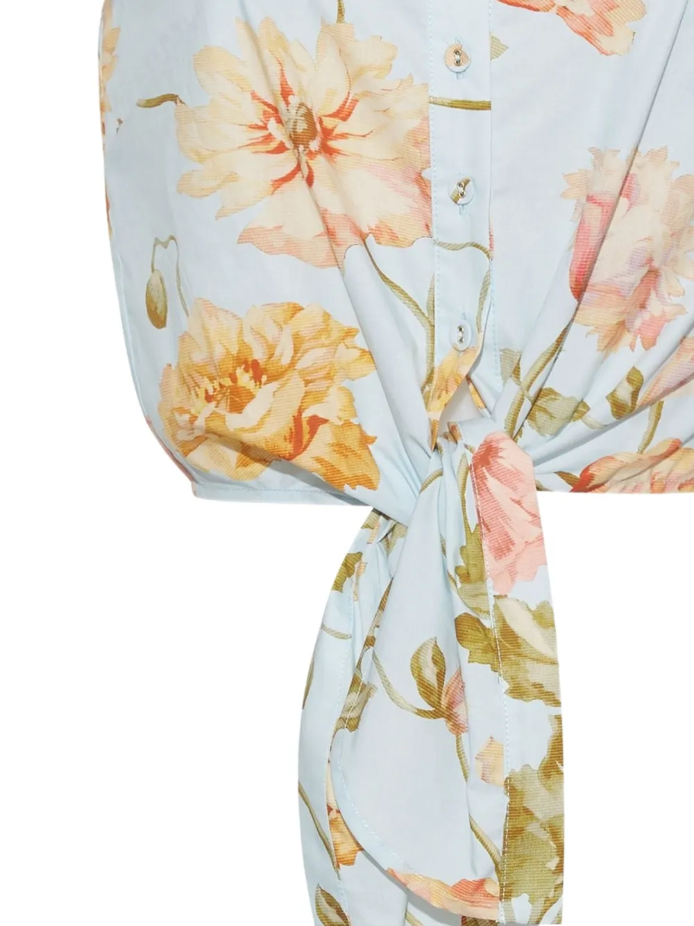  Cara Cara Highland Floral-print Blouse - Blue 