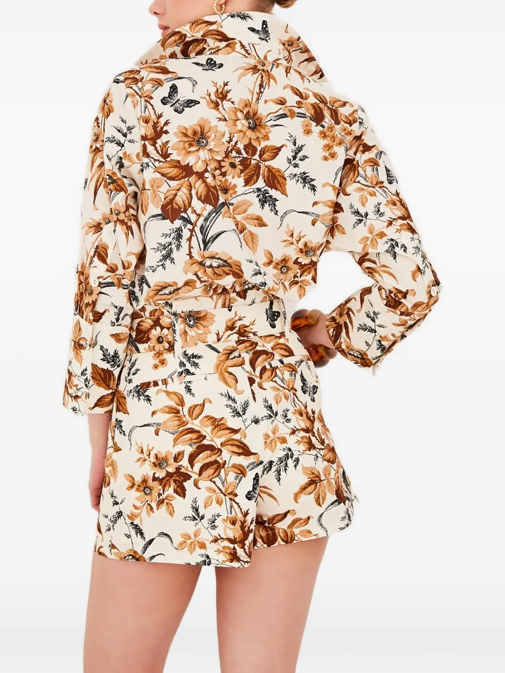  Cara Cara Henry Floral-print Shirt - Neutrals 
