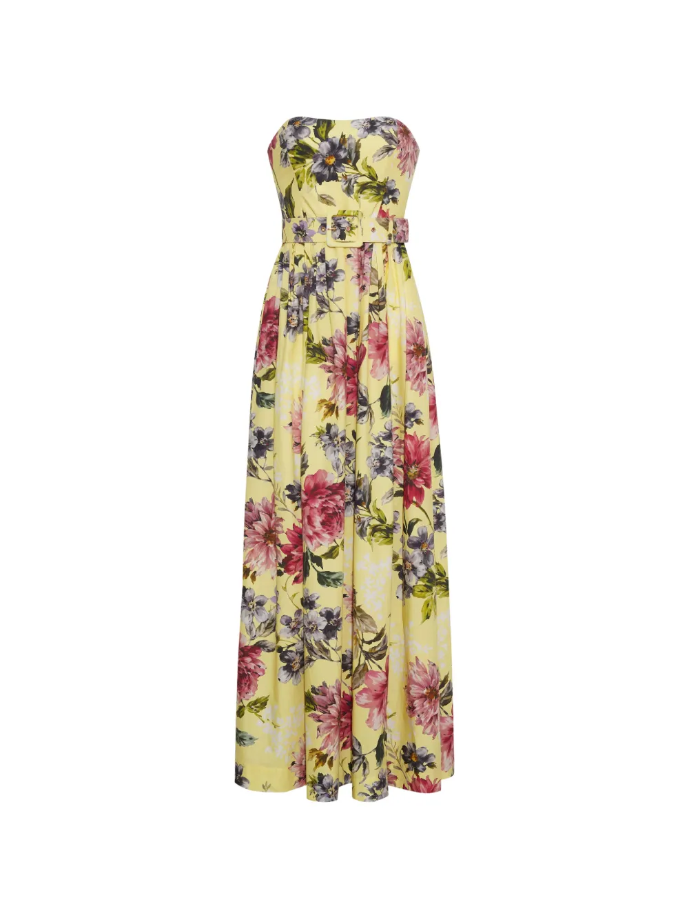 Cara Cara Greenfield belted floral-pirint gown - Giallo