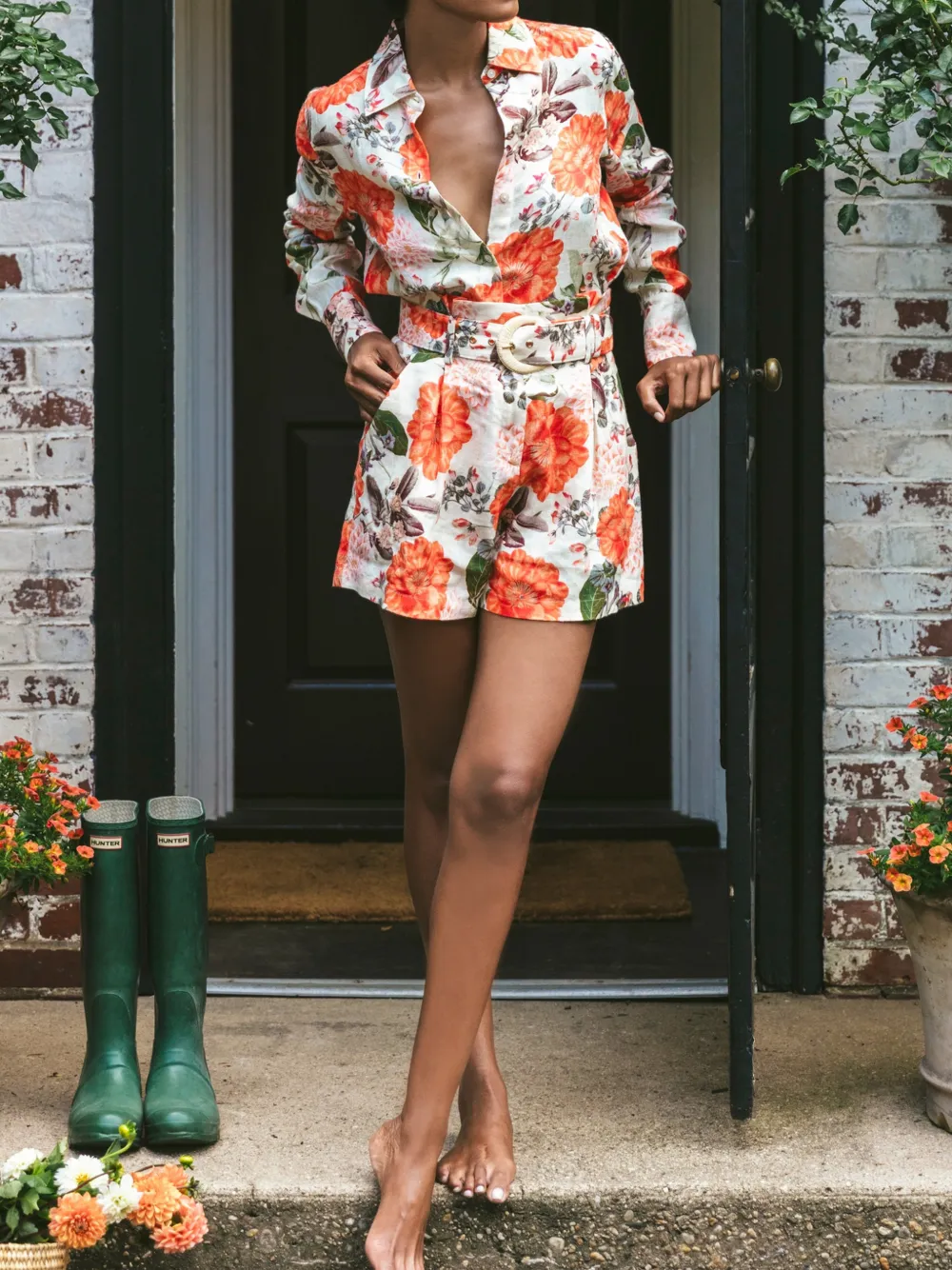  Cara Cara Perfect Floral-pattern Shirt - Neutrals 