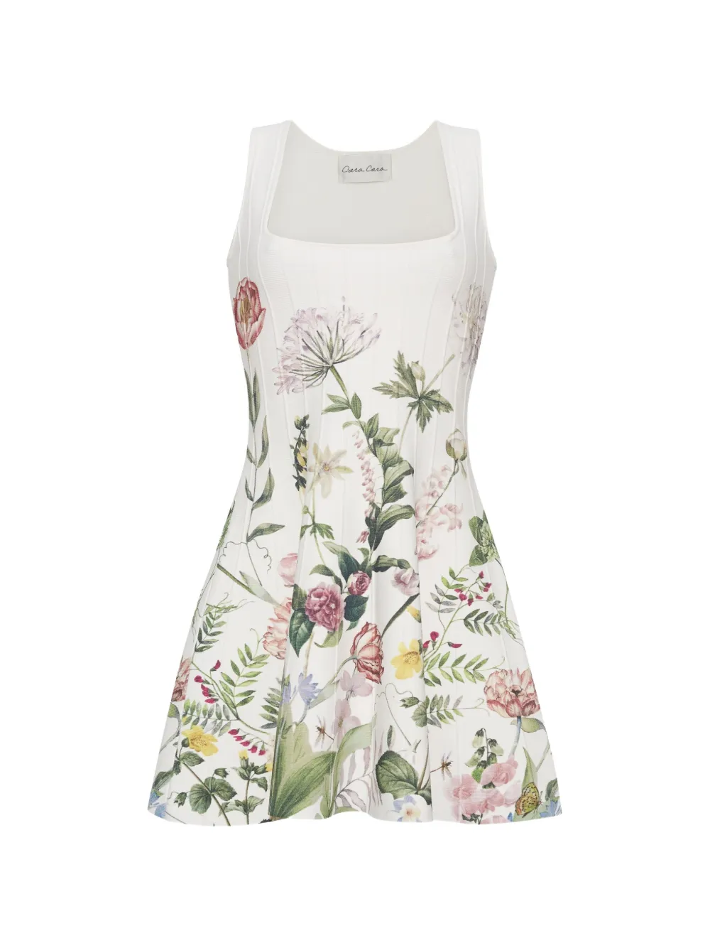 Cara Cara Velma floral-print mini dress - Bianco