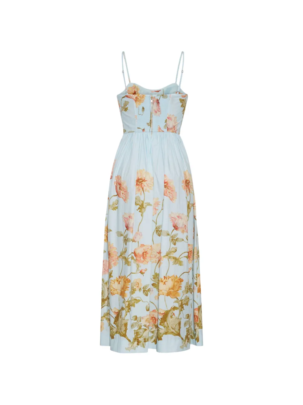  Cara Cara Alba Floral-pattern Midi Dress - Blue 