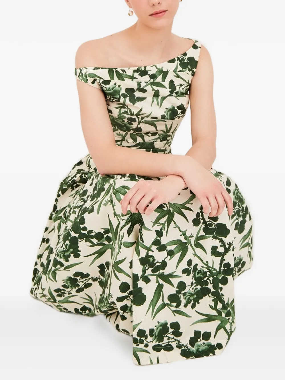 Cara Cara Zora floral-print midi dress - Verde