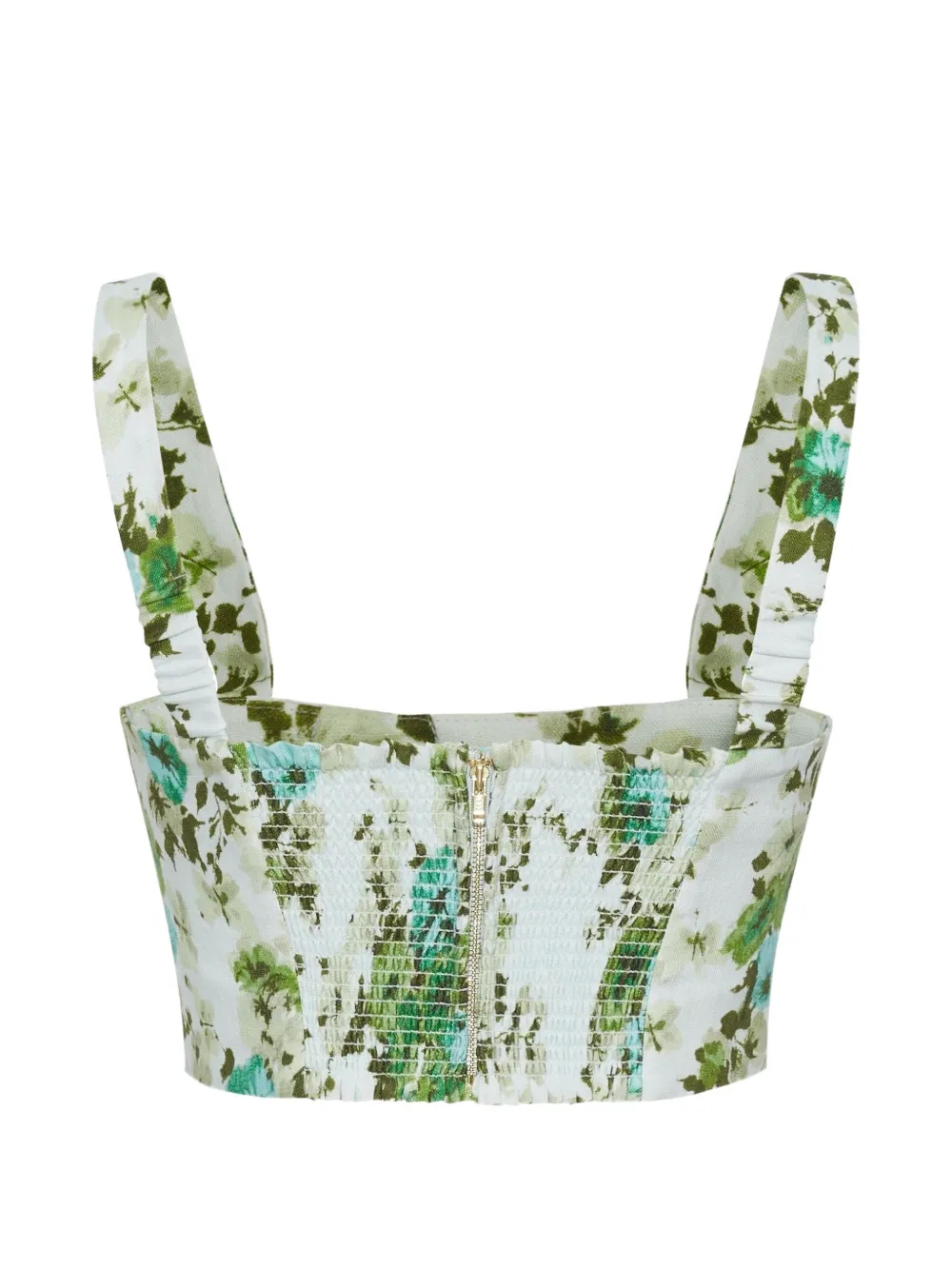 Cara Claudine top met bloemenprint Wit