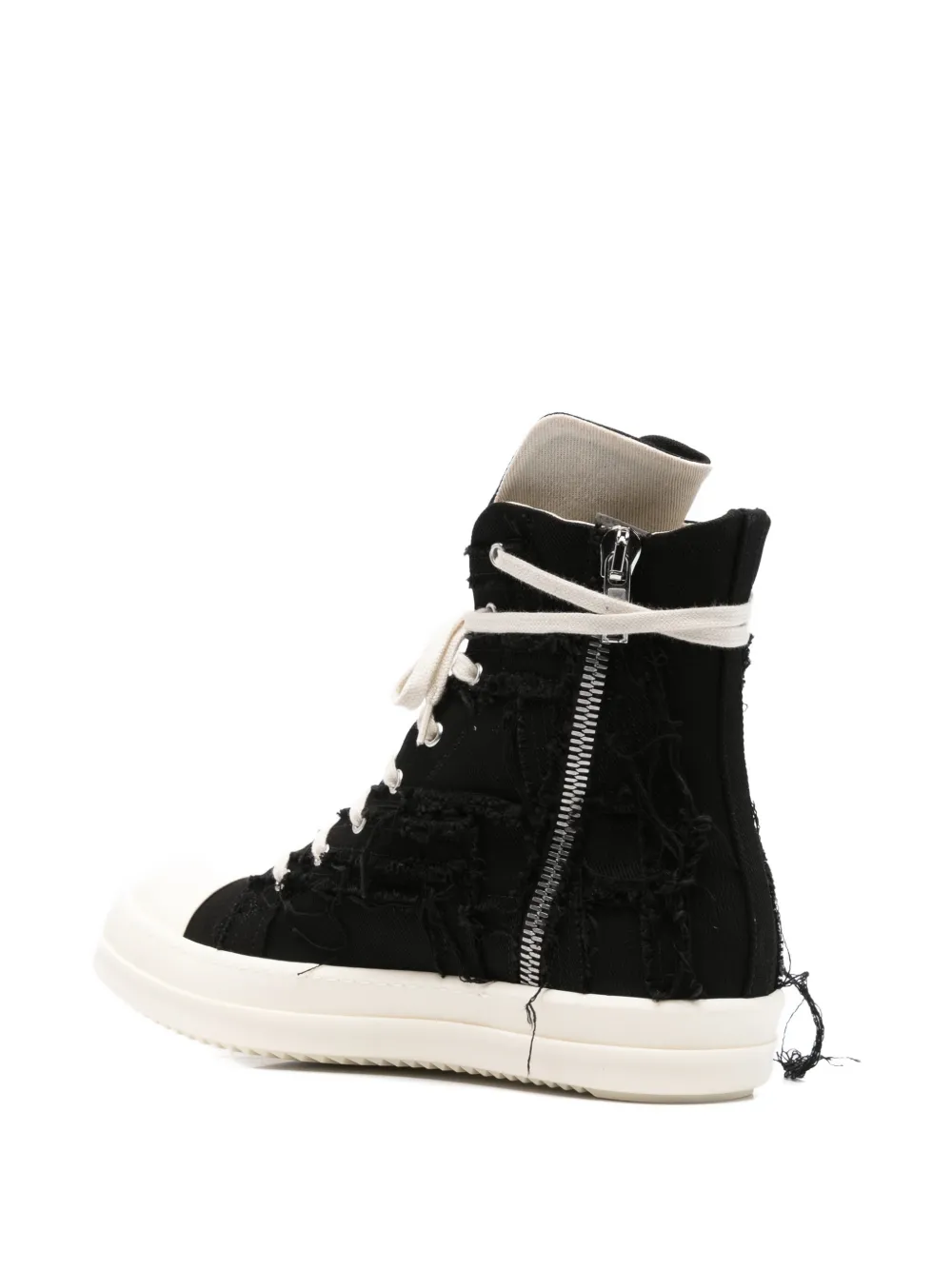 Rick Owens DRKSHDW High top sneakers met franje Zwart