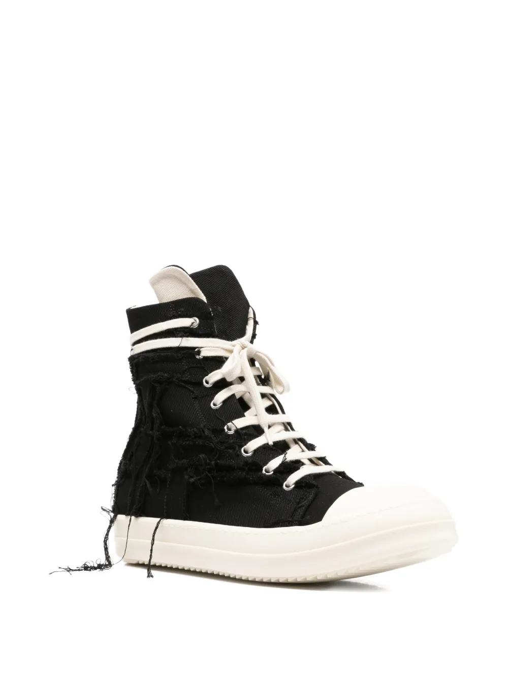 Rick Owens DRKSHDW High top sneakers met franje Zwart