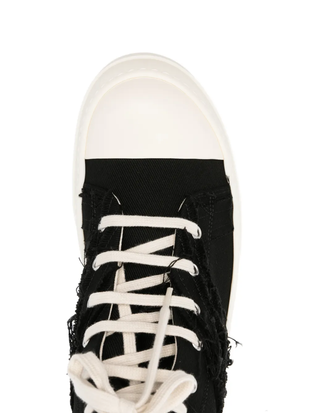 Rick Owens DRKSHDW High top sneakers met franje Zwart