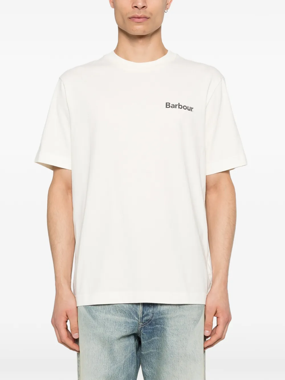  Barbour Logo-print T-shirt - Neutrals 