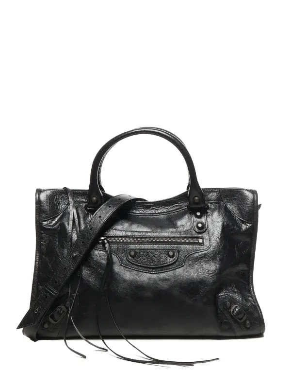 Balenciaga レザーハンドバッグ | ブラック | FARFETCH JP