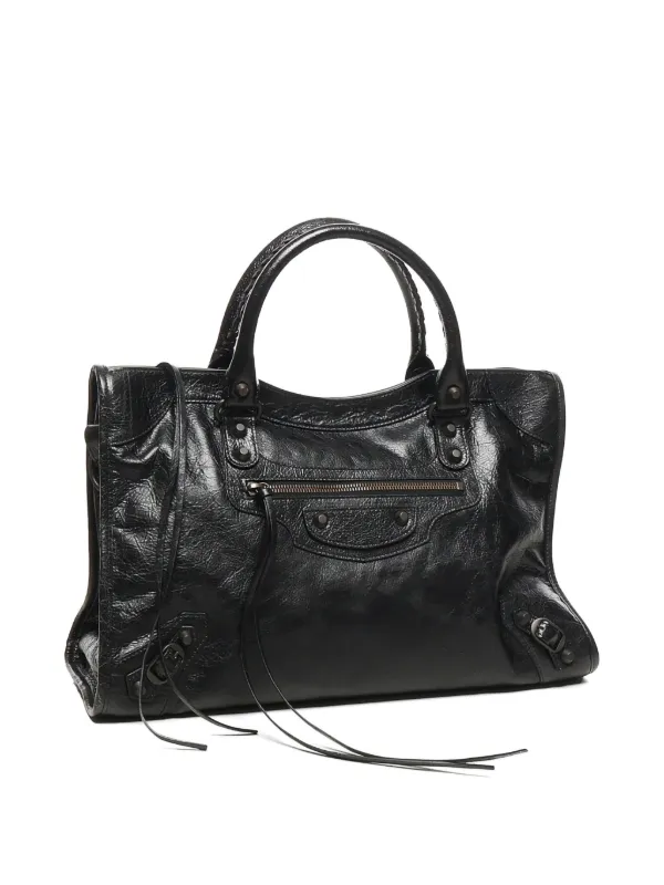 Balenciaga ル シティ レザー ハンドバッグ M | ブラック | FARFETCH JP