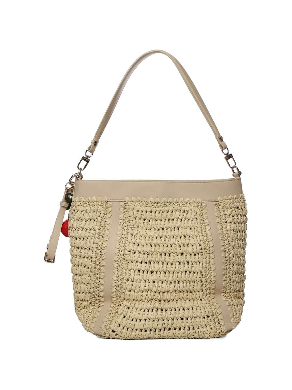  V°73 Woven Charm Tote Bag - Neutrals 