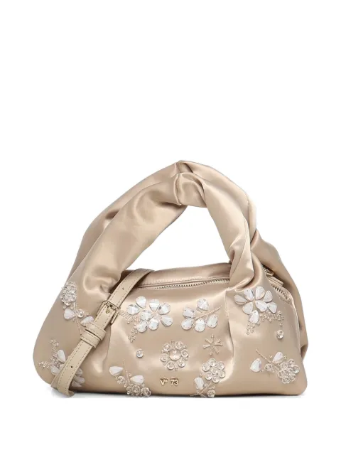 V°73 bolsa de hombro mini con detalles florales