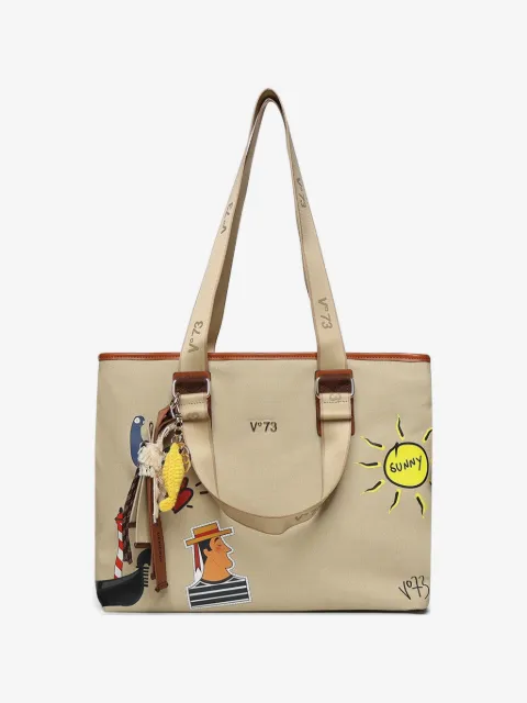 V°73 printed shoulder bag