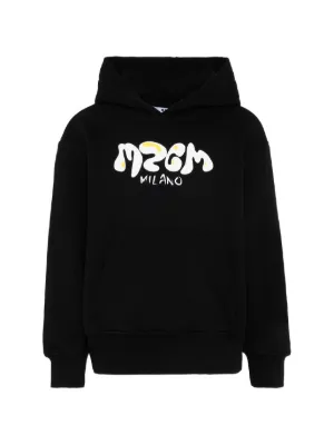 MSGM Kids ロゴ パーカー | ブラック | FARFETCH JP