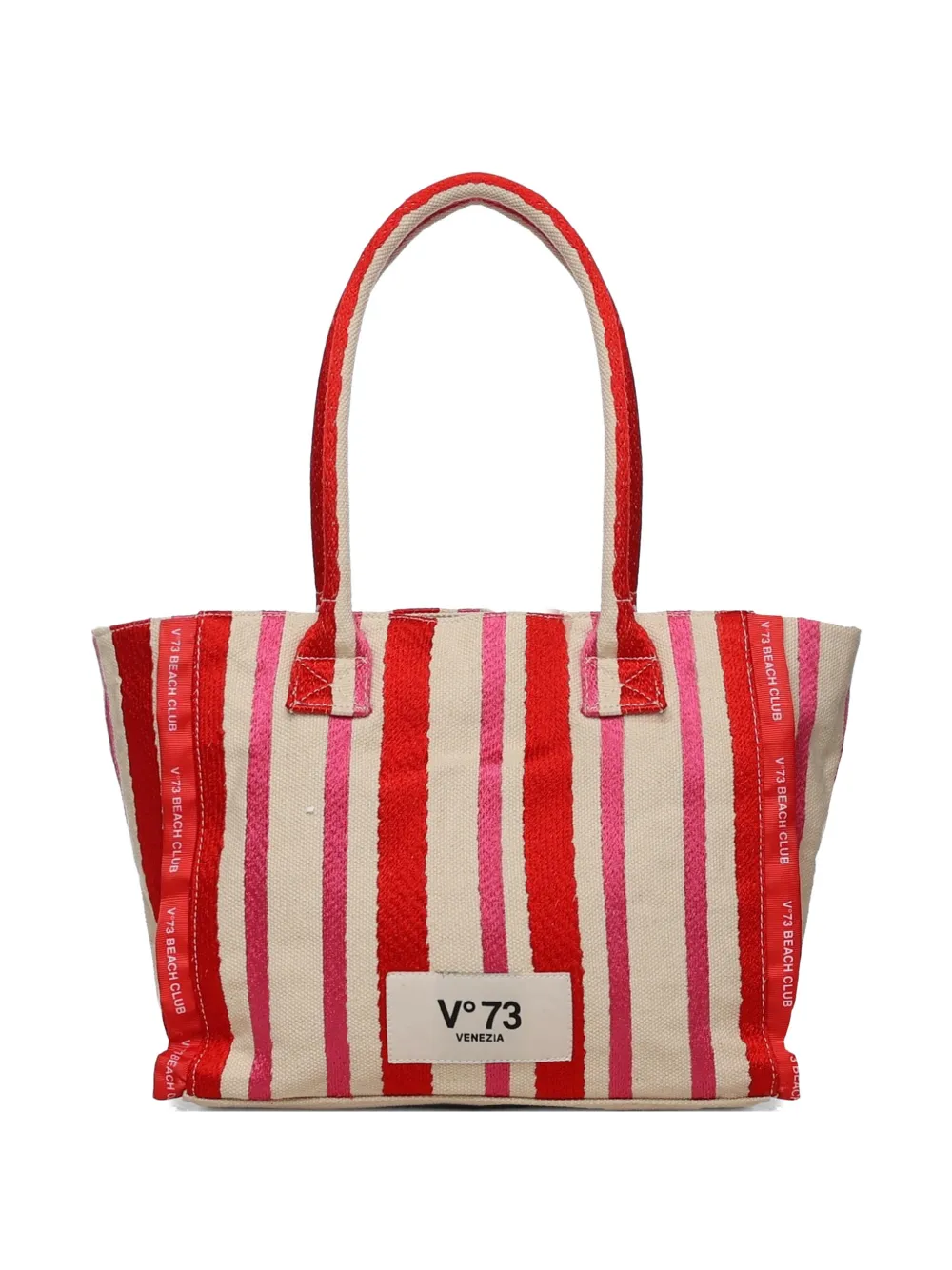 V°73 striped shoulder bag - Rosso