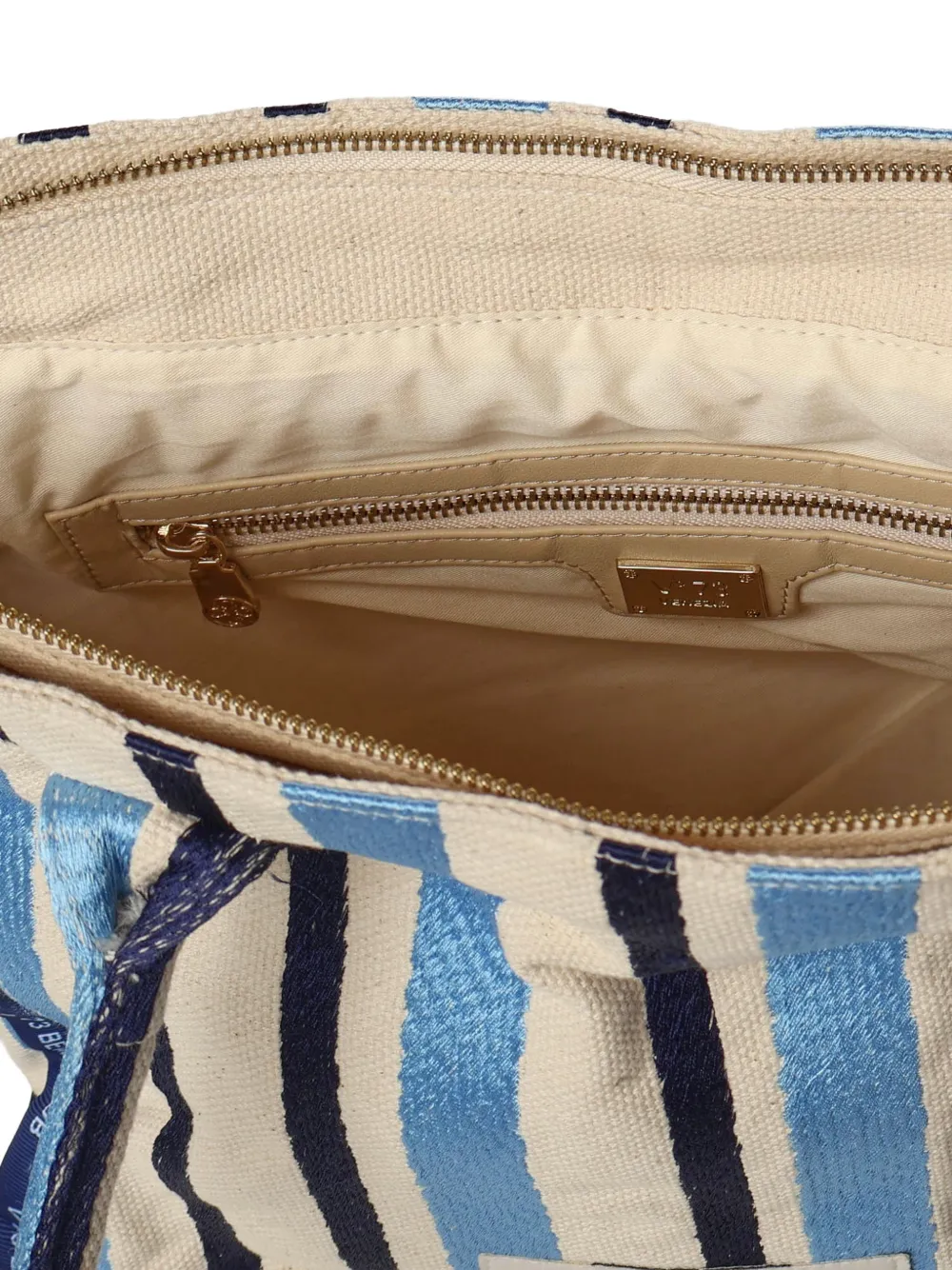 Striped Top-Handle Shoulder Bag