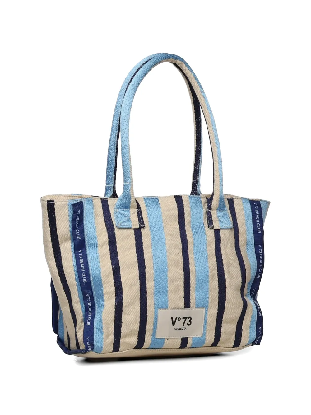 Striped Top-Handle Shoulder Bag