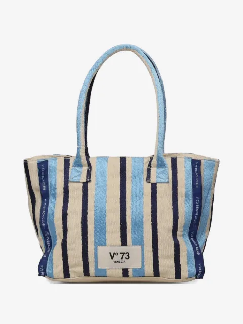 V°73 striped top-handle shoulder bag