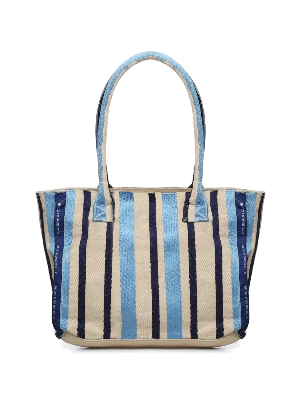 Striped Top-Handle Shoulder Bag