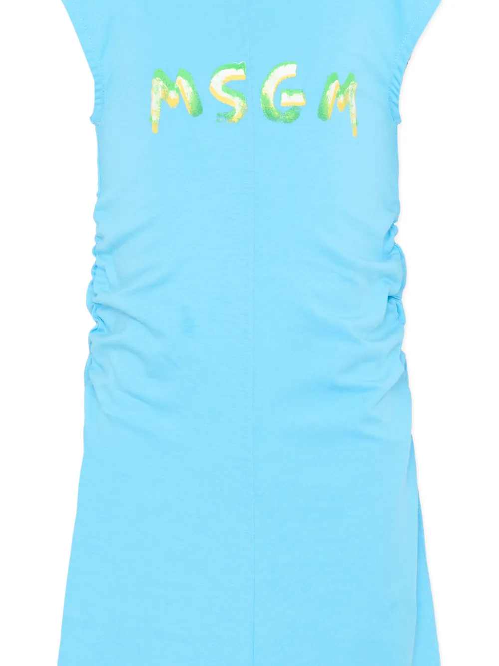 MSGM Kids Jurk met logo Blauw