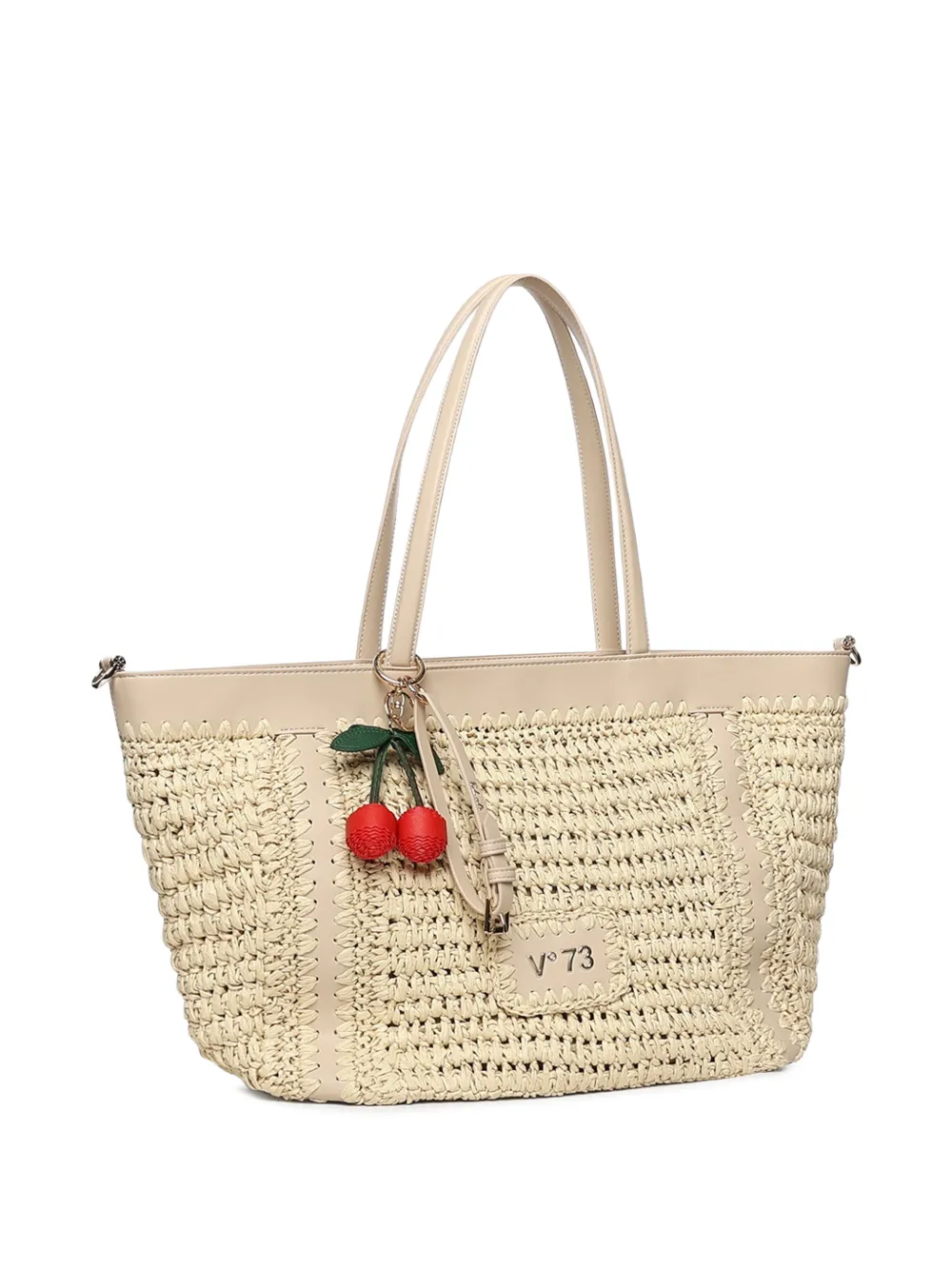  V°73 Cherry Embellishment Shoulder Bag - Neutrals 