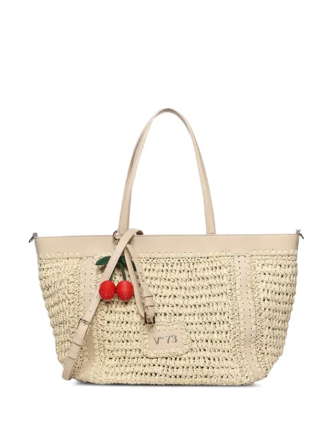 V°73 cherry embellishment shoulder bag