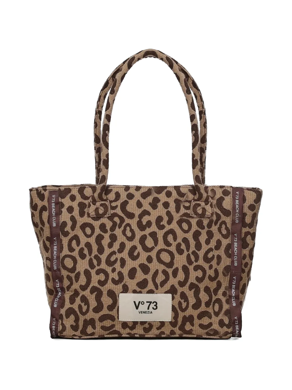 V°73 animal-print tote bag - Toni neutri