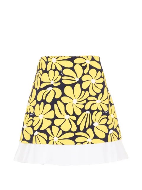 MSGM Kids floral pleated skirt