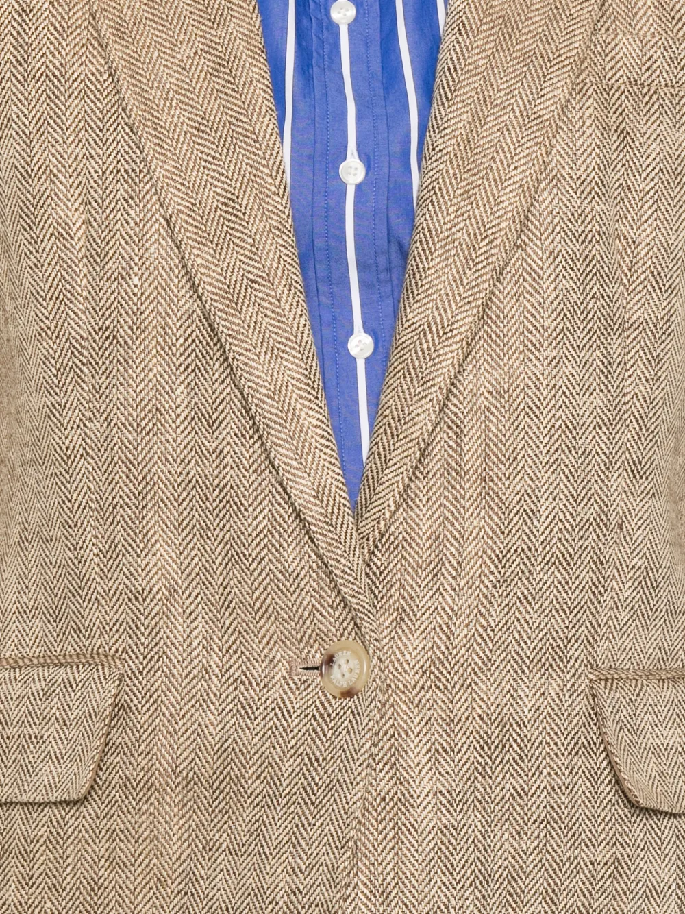 Lauren Ralph Lauren Blazer met visgraatpatroon Beige