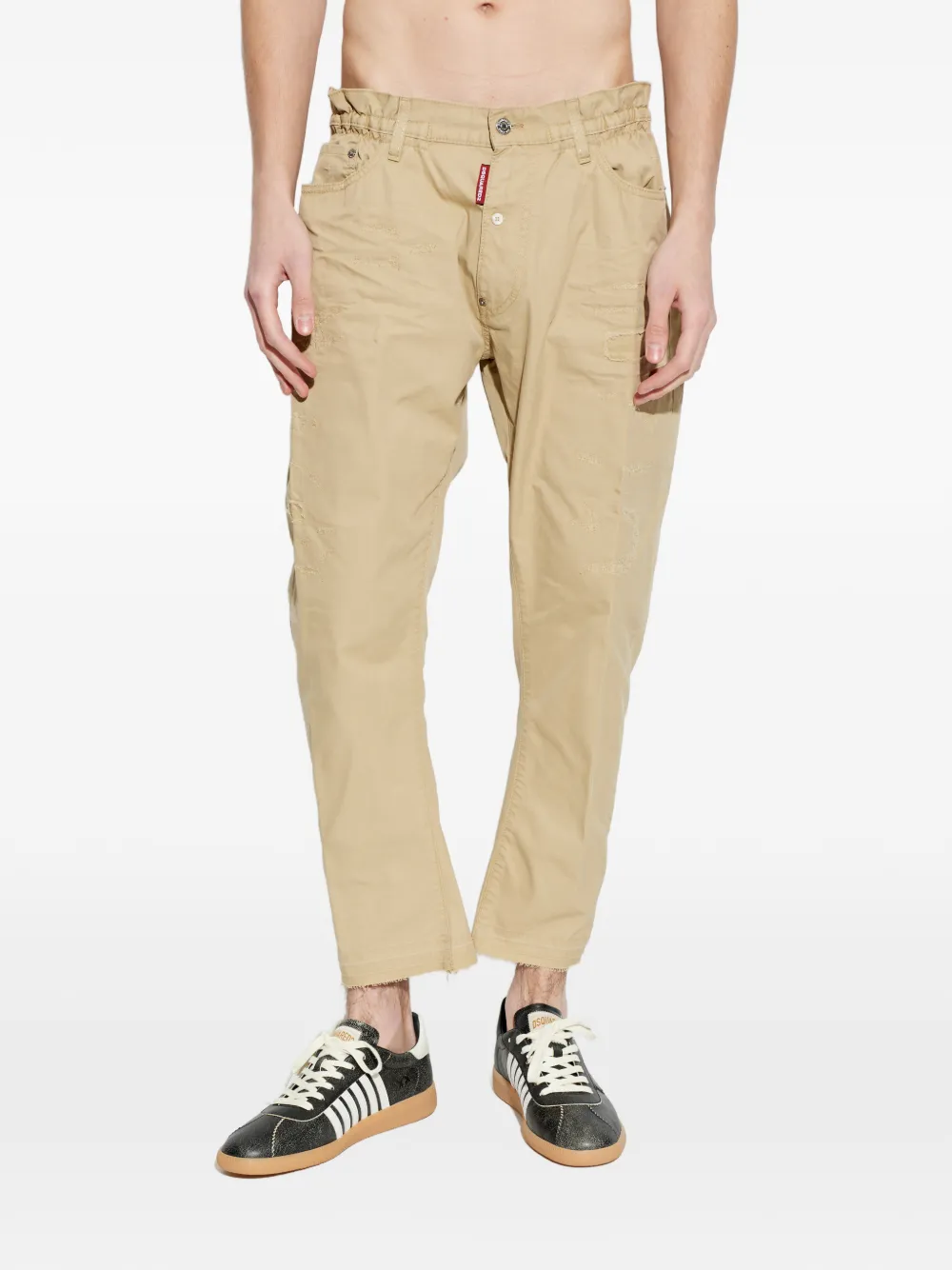 DSQUARED2 Gerafelde broek Beige