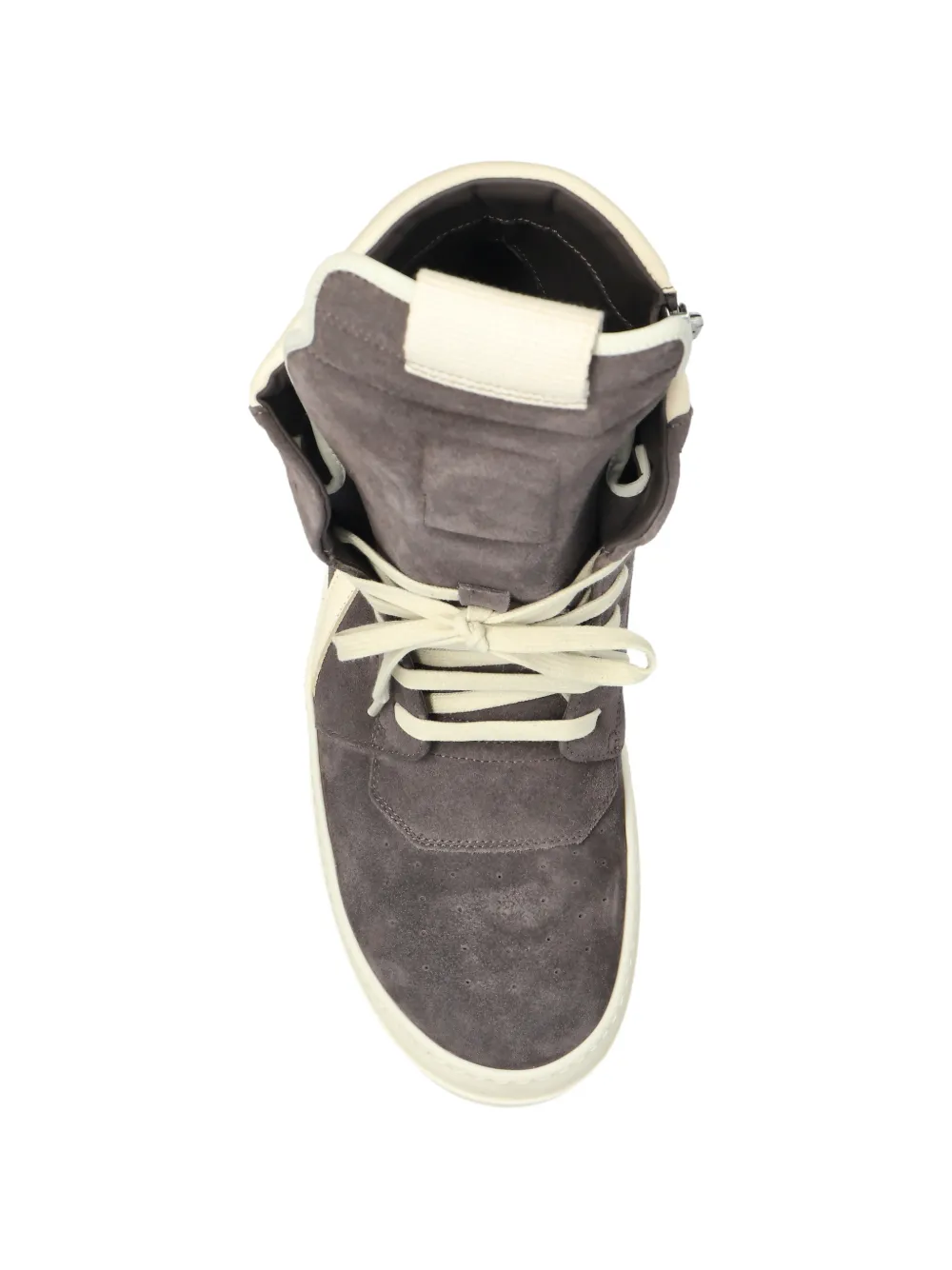 Rick Owens Geobasket lace-up high-top sneakers Grijs