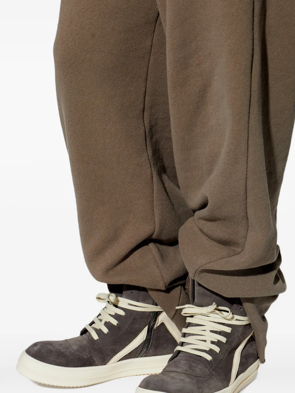 Rick Owens Geobasket lace-up high-top sneakers Grijs